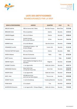 Liste des di&eacute;t&eacute;ticiennes