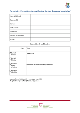 Formulaire `Proposition de modification du plan d