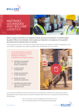 maîtrisez les risques avec bolloré logistics