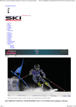 article annonce fis homme - Ski Club Morzine Avoriaz