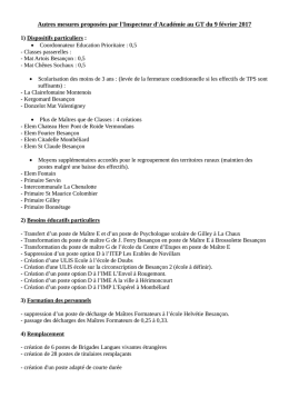 Autres mesures propos&eacute;es par l`Inspecteur d`Acad&eacute;mie