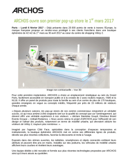 ARCHOS ouvre son premier pop