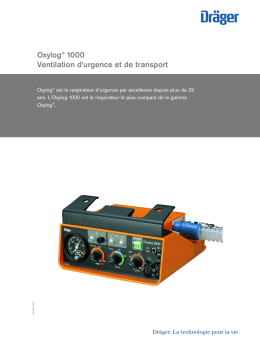 Oxylog® 1000 Ventilation d`urgence et de transport