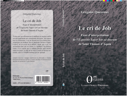 Le cri de Job