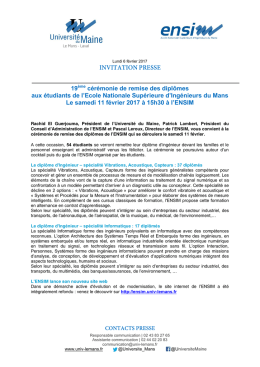 19&egrave;me c&eacute;r&eacute;monie de remise des dipl&ocirc;mes aux &eacute;tudiants de l`ENSIM