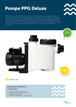 Pompe PPG Deluxe - Pollet Pool Group Europe