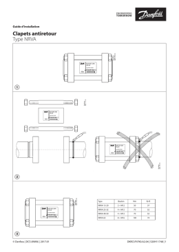Clapets antiretour Type NRVA