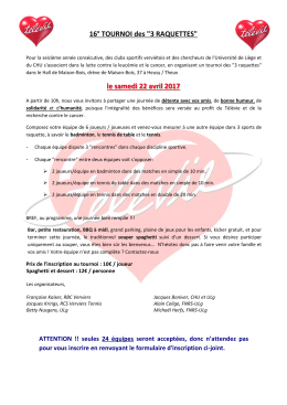 10&deg; tournoi "3 raquettes"