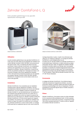 Sp&eacute;cification technique Zehnder ComfoFond
