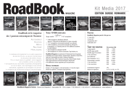 Kit m&eacute;dia - Roadbook Magazine
