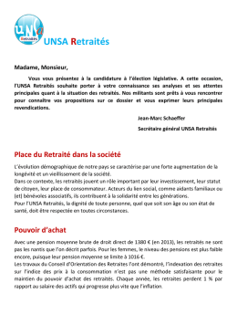 la lettre adressée aux candidats aux élections législatives