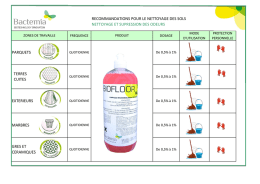 Biofloor - Nettoyant sols recommandations d`utilisations