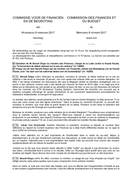 commissie voor de financi&euml;n en de begroting commission des