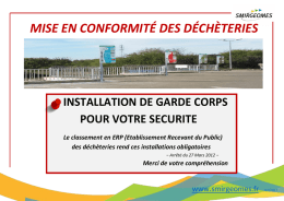 mise en conformit&eacute; des d&eacute;ch&egrave;teries