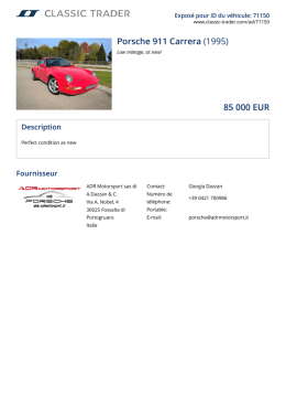Porsche 911 Carrera (1995) 85 000 EUR
