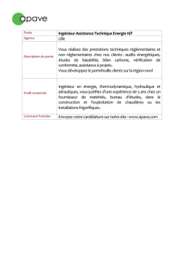 Ingénieur Assistance Technique Energie H/F Lille Vous réalisez des