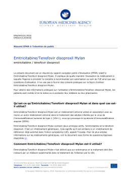 Emtricitabine Tenofovir disoproxil Mylan, INN