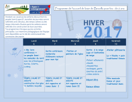 Programme de l`accueil de loisir de Brouilla pour les