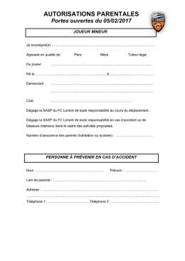 autorisations parentales