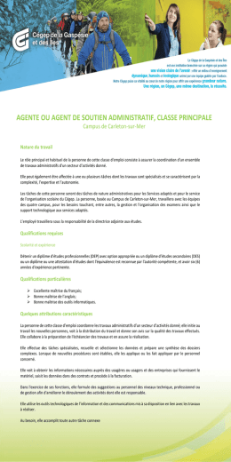 agente ou agent de soutien administratif, classe