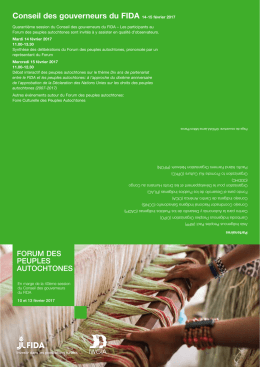 forum des peuples autochtones