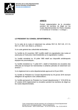 Lire l`arr&ecirc;t&eacute; - Conseil d&eacute;partemental de l`Aisne