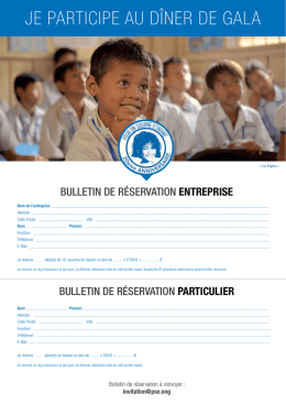 JE PARTICIPE AU D&Icirc;NER DE GALA