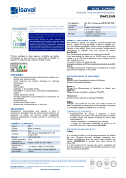 Fiche T&eacute;chnique