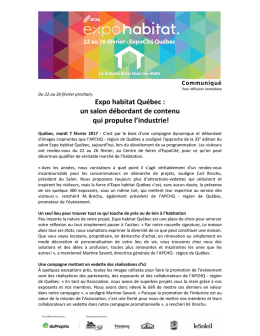 Pour le communiqu&eacute; officiel, cliquez ici.