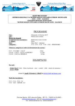 programme2017 - Club des sports la clusaz