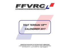 tout terrain 1/8 calendrier 2017