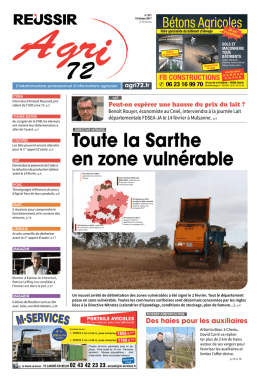 Toute la Sarthe en zone vulnérable