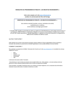 modalites du programme de fidelite &laquo; les meuh`les
