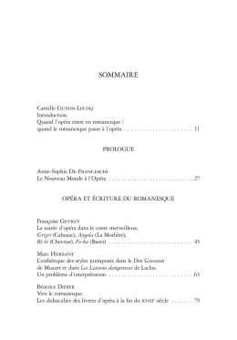 SOMMAIRE - Classiques Garnier