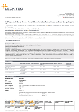 10.00% pa Multi Barrier Reverse Convertible sur