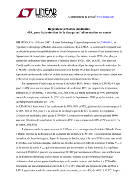 Régulateur µModule modulaire, 40A, pour la protection de la charge