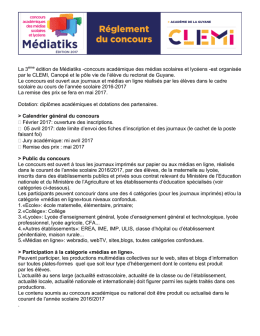 La 3 édition de Médiatiks -concours académique des médias