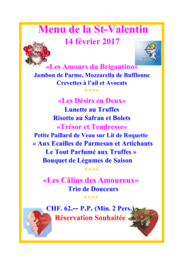 Menu de la St