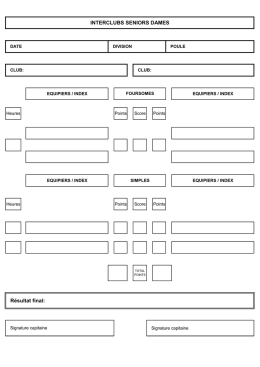 dames - Ligue du Centre de Golf