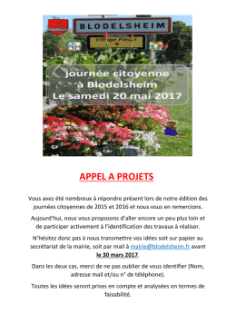 appel a projets
