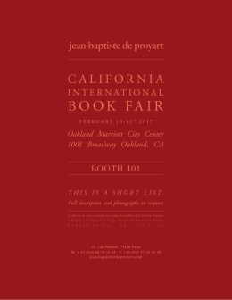 BOOK FAIR - Jean-Baptiste de Proyart