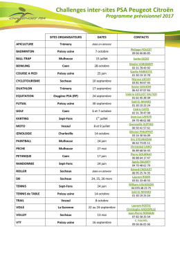 Programme prévisionnel 2017 - Challenges-PSA
