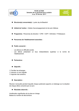 Cellule d`accompagnement et de suivi d`&eacute;l&egrave;ves