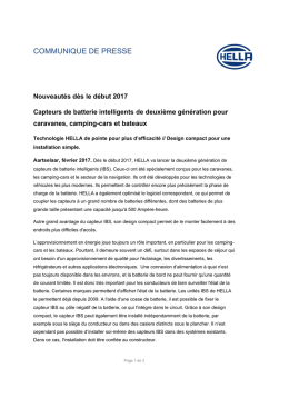 Communiqué de presse,