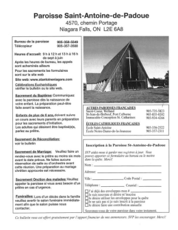 Bulletin: 5 février - Saint-Antoine-de