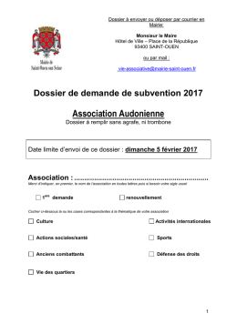 comite d`organisation du festival - Ville de Saint-Ouen