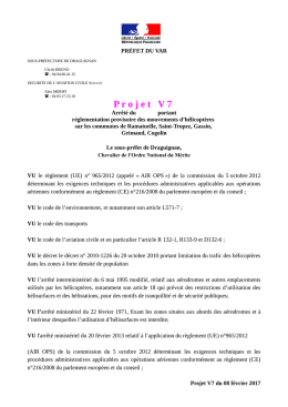 Projet d`arrêté préfectoral