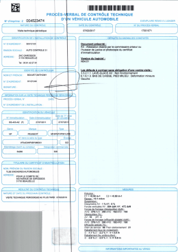 Contr&ocirc;le technique