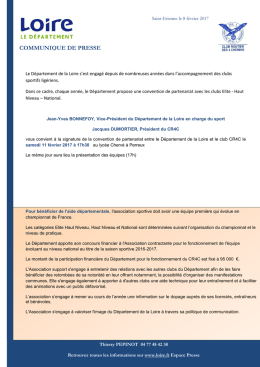 communique de presse - Département de la Loire