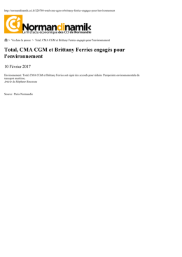 Total, CMA CGM et Brittany Ferries engagés pour l